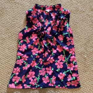 Lilly Pulitzer floral sleeveless blouse size small